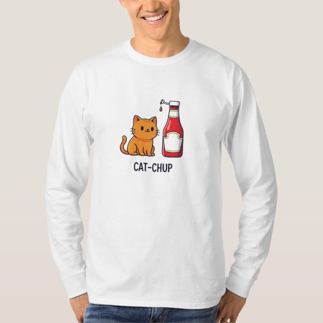 Cat-Chup: Morrhår & Ketchup Bliss T Shirt (Framsida)