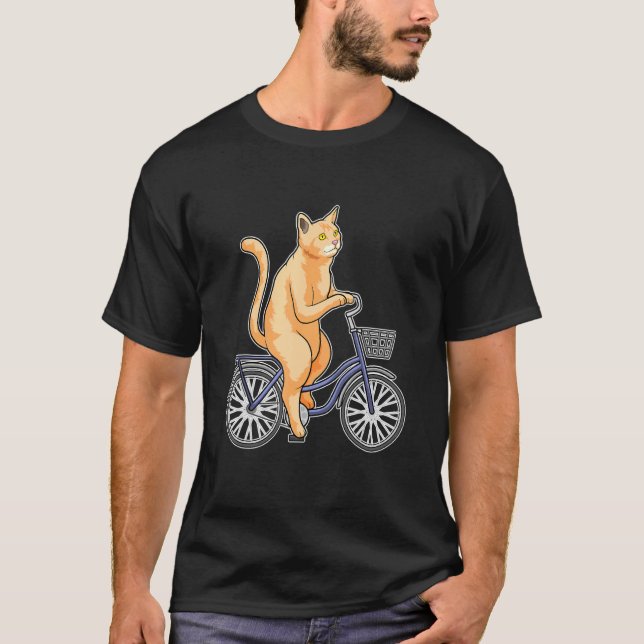 Cat Circus Bicycle T Shirt (Framsida)