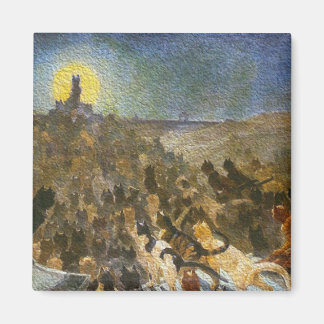 Cat City efter konstnären Théophile Steinlen Magnet