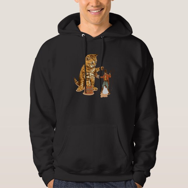 Cat Clown Feline Cat Kitten Circus Hoodie (Framsida)