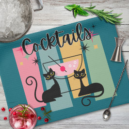 Cat Cocktails Kitchen och Pub Towel Kökshandduk