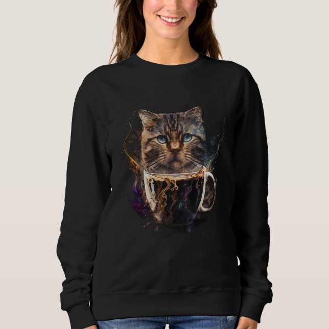 Cat Coffee Graphic Tees Men Women Boys Girls  1 T Shirt (Framsida)