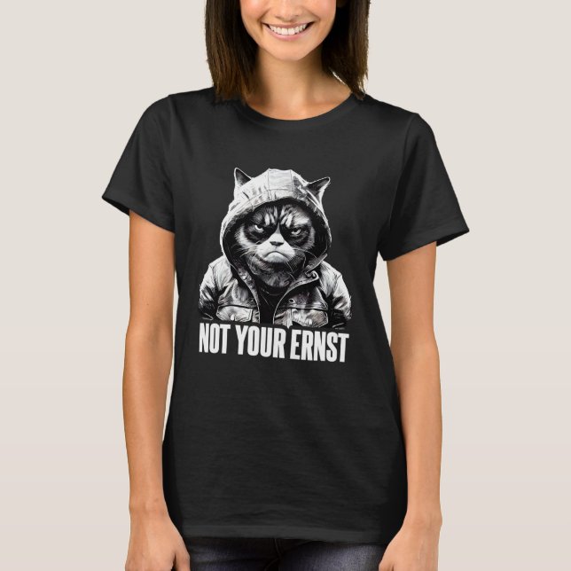 Cat Coffee I Cat Not Your Ernst T Shirt (Framsida)