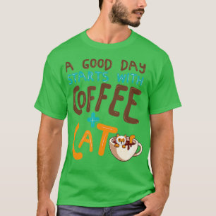 Cat Coffee Mugg Cat Lover Cute Coffee Mam T Shirt