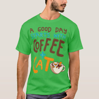 Cat Coffee Mugg Cat Lover Cute Coffee Mam T Shirt