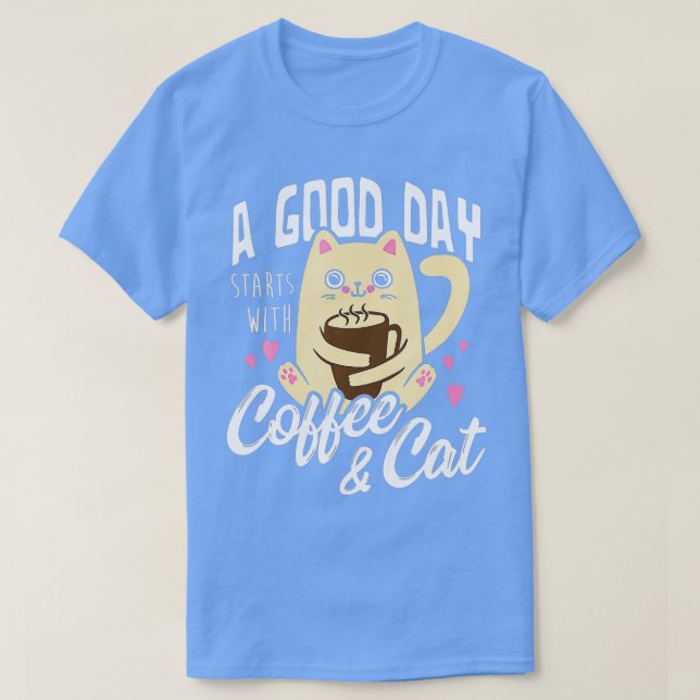 Cat Coffee Mugg Funny Cat Lover Gift T Shirt (Design framsida)