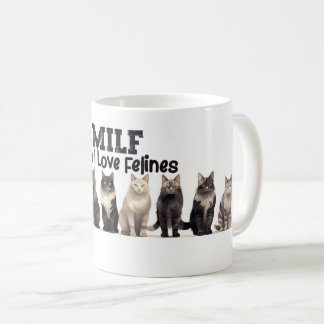 Cat Coffee Mugg, Man I kärlek Kattdjur MILF Kaffemugg