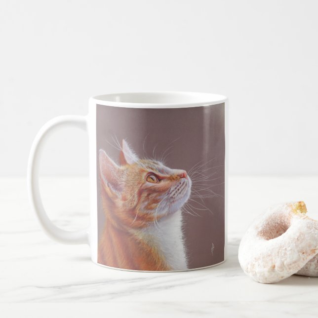 Cat coffee or tea mug kaffemugg (Med munk)