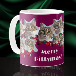 Cat Collage på en jul Kaffemugg