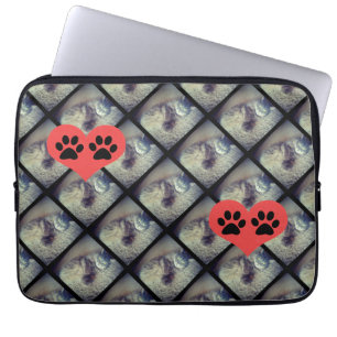 Cat Collage with Tass avtryck by Shirley Taylor Laptop Fodral