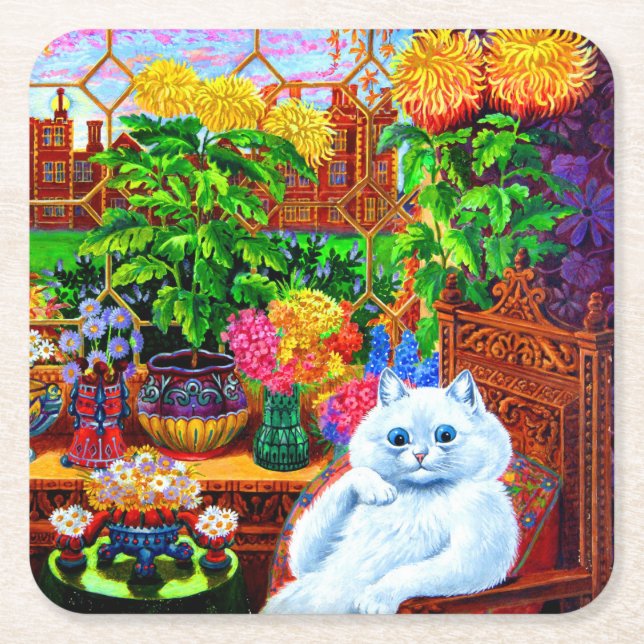 Cat College Master Underlägg Papper Kvadrat (Framsidan)
