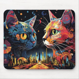 Cat Colorful Animal Enchanting Abstrakt Musmatta