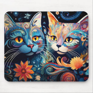 Cat Colorful Animal Enchanting Abstrakt Musmatta