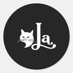 Cat Comma La Kamala Harris för president 2024 Elec Runt Klistermärke