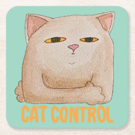 Cat Control Underlägg Papper Kvadrat