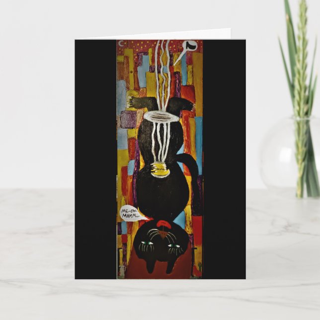 "Cat Cossette the Förstörare" Birthday Card Kort (Framsida)