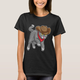 Cat Cowboy Cowboyhatt T Shirt