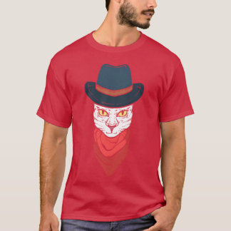 Cat Cowboy Hat Cat Photographer-familjen T Shirt