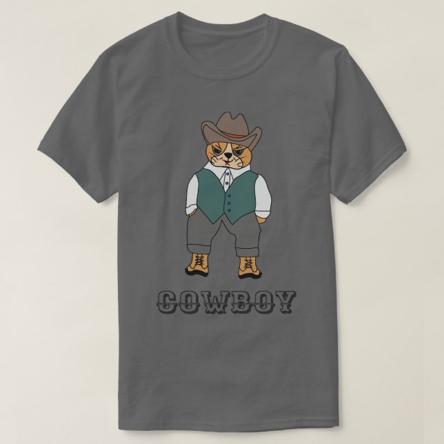 Cat cowboypojke t shirt (Design framsida)