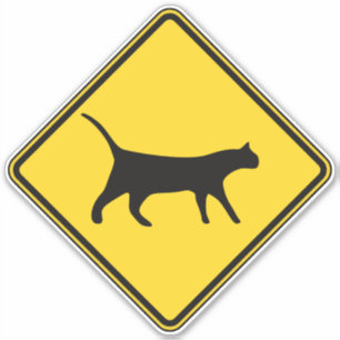 Cat Crossing Klistermärken