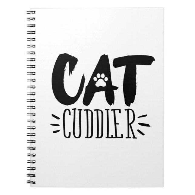 Cat Cuddler Lycklig Cuddler Aesthetic Cat Bilder Anteckningsbok (Framsidan)