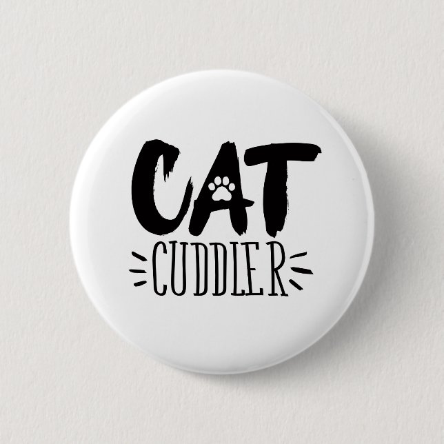 Cat Cuddler Lycklig Cuddler Aesthetic Cat Bilder Knapp (Framsida)