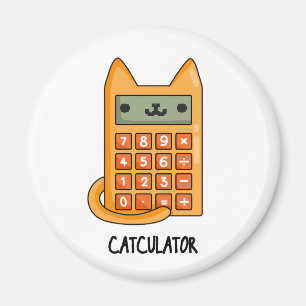 Cat culator Funny Calculator Pun Magnet