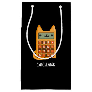 Cat culator Funny Calculator Pun Mörk BG