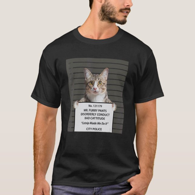 Cat Cute Guilty Cat  For Cat  Women Girls T Shirt (Framsida)