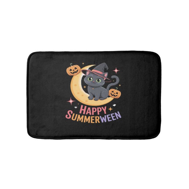 Cat Cute Halloween Aesthetic Essential T-Shirt Badrumsmatta (Framsidan)