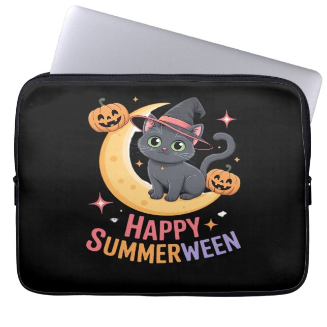 Cat Cute Halloween Aesthetic Essential T-Shirt Laptop Fodral (Framsidan)