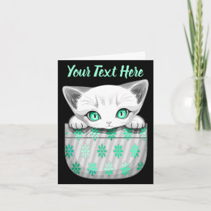 Cat Cute och Playful peading från en Pocket Anteckningskort