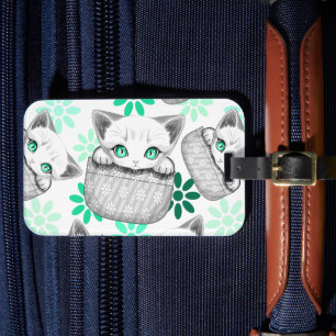Cat Cute och Playful peading från en Pocket Bagagebricka