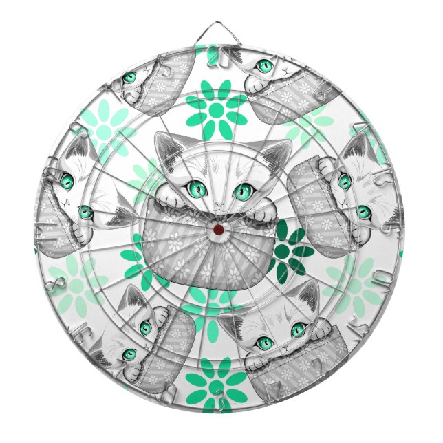 Cat Cute och Playful peading från en Pocket Darttavla (Framsidan)