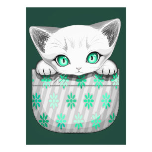 Cat Cute och Playful peading från en Pocket Fototryck