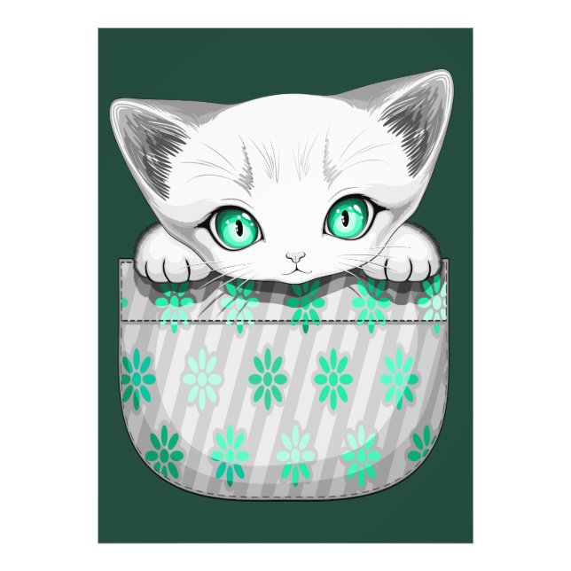 Cat Cute och Playful peading från en Pocket Fototryck (Framsidan)