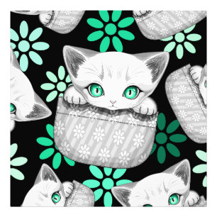 Cat Cute och Playful peading från en Pocket Fototryck