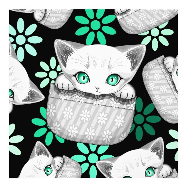 Cat Cute och Playful peading från en Pocket Fototryck (Framsidan)