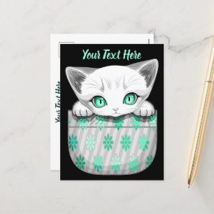 Cat Cute och Playful peading från en Pocket Helg Vykort