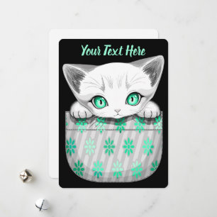 Cat Cute och Playful peading från en Pocket Julkort