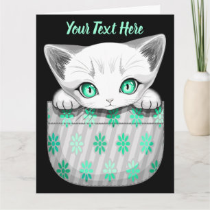 Cat Cute och Playful peading från en Pocket Kort