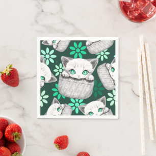 Cat Cute och Playful peading från en Pocket Pappersservett