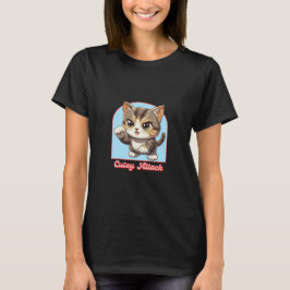 Cat Cutey Attack, en fin katt T Shirt