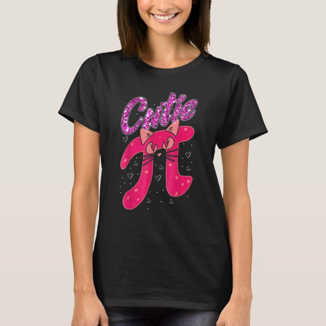 Cat Cutie Pi Math Pun Cutie Pie Toddler Kids Shirt T Shirt (Framsida)