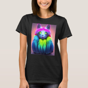 Cat Cyber Punk Konstig Manar Women Boys Girls 2 T Shirt
