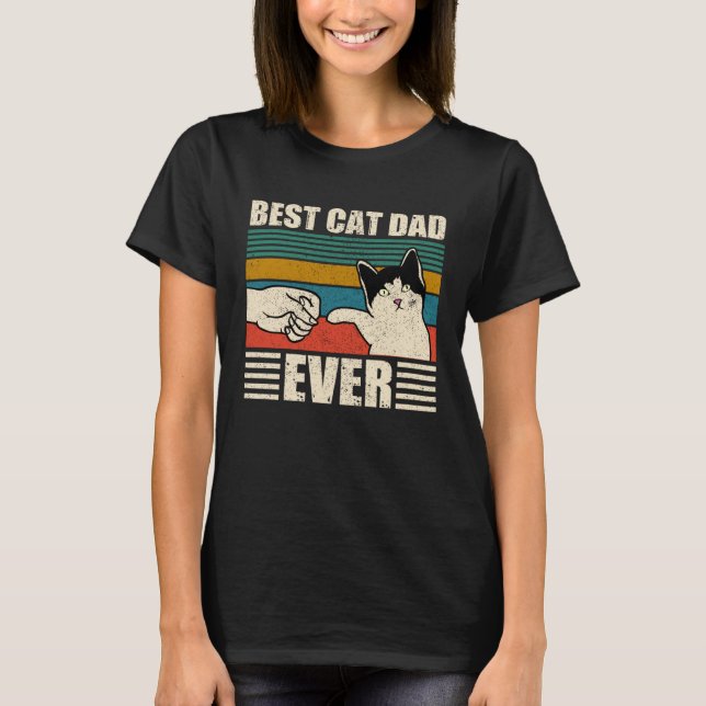 Cat Dad  Best Cat Dad Ever T Shirt (Framsida)