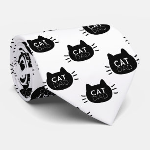 Cat Dad Black Cat Face Father's Day Slips
