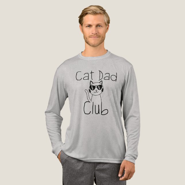 Cat Dad Club, Funny Cat Dad T Shirt (Hel framsida)
