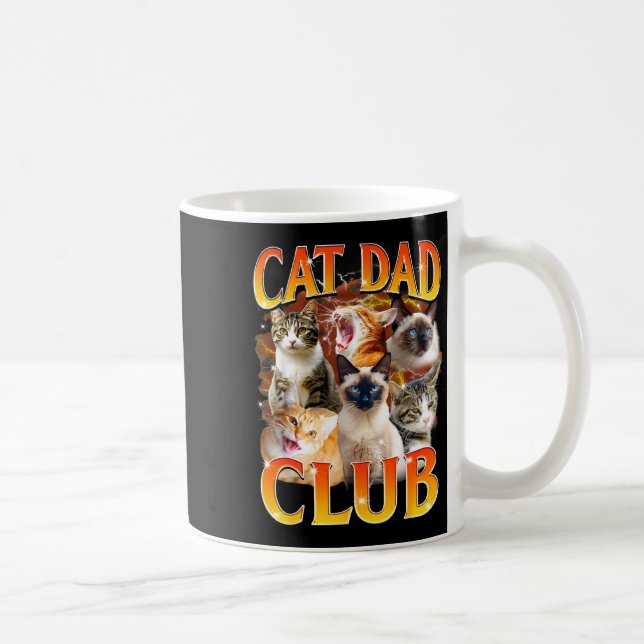 Cat Dad Club Funny Life Is Better With Cats Father Kaffemugg (Höger)