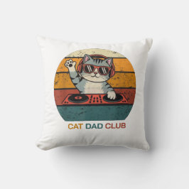 CAT DAD CLUB / Funny Retro Kudde